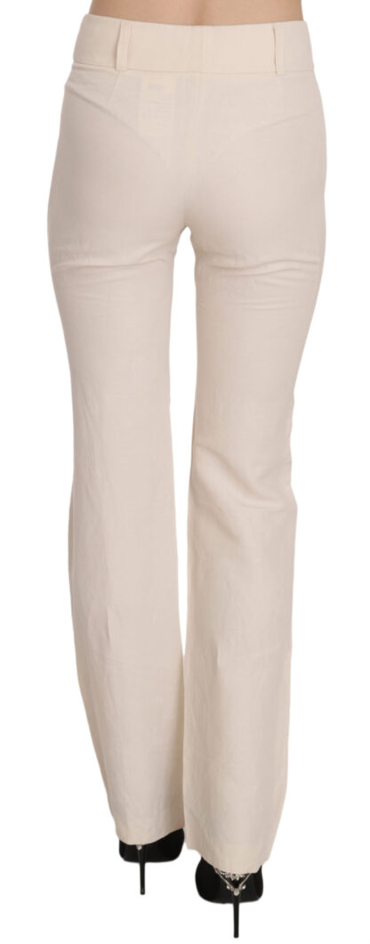 LAUREL - Elevated White High Waist Flared Trousers