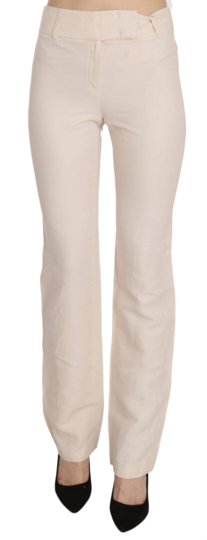 LAUREL - Elevated White High Waist Flared Trousers