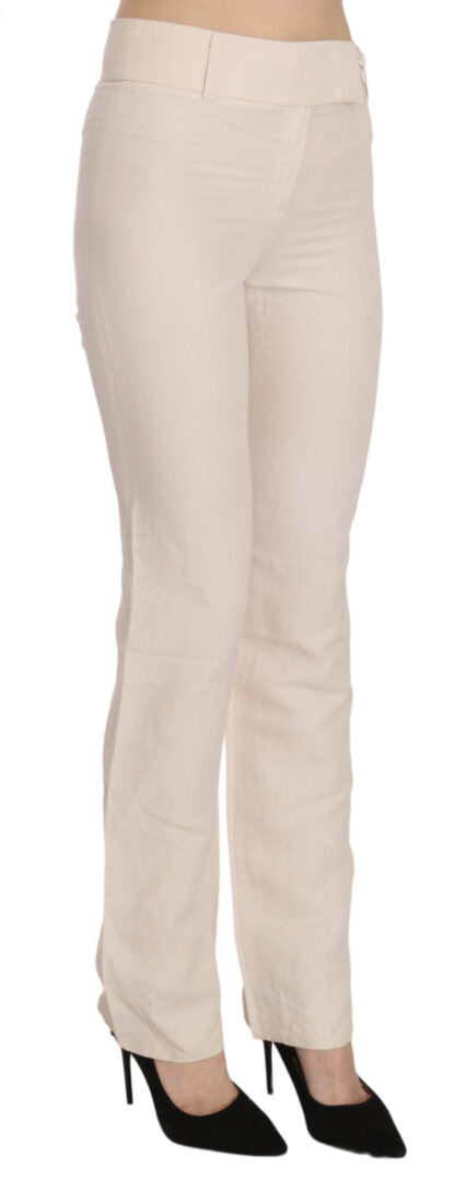 LAUREL - Elevated White High Waist Flared Trousers