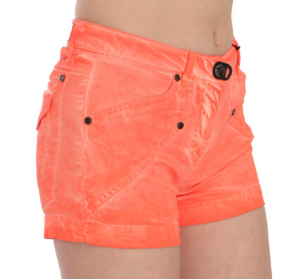 PLEIN SUD - Chic Orange Mid Waist Mini Shorts