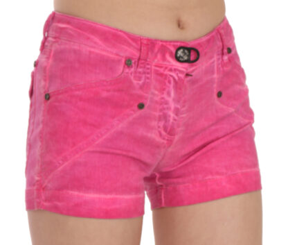 PLEIN SUD - Chic Pink Mid Waist Mini Shorts