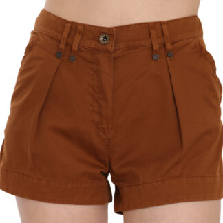 PLEIN SUD - Chic Mid Waist Mini Shorts in Vibrant Orange