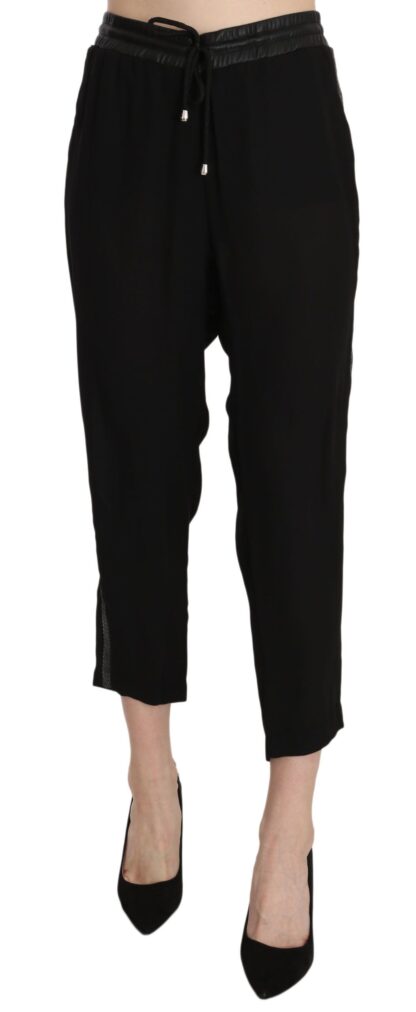 Guess - Chic High Waist Cropped Pants in Elegant Black