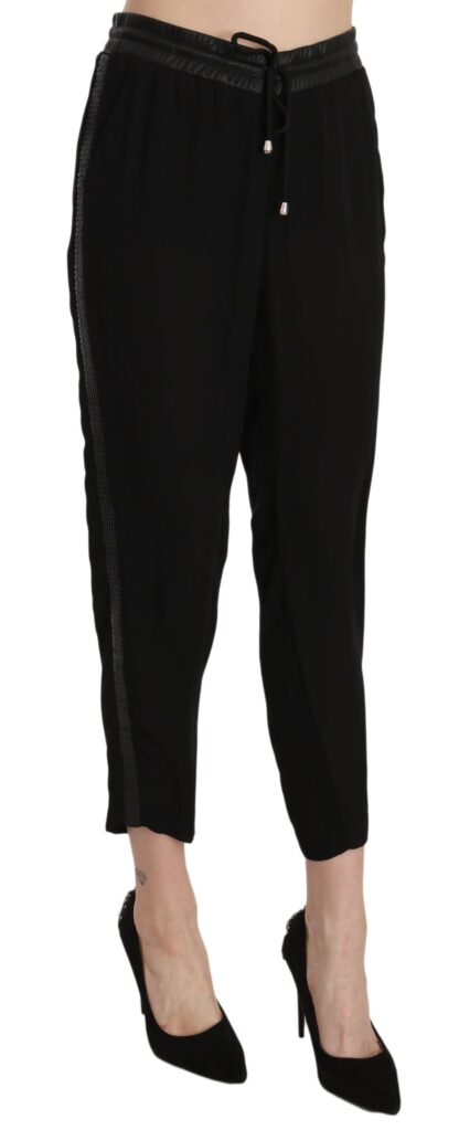 Guess - Chic High Waist Cropped Pants in Elegant Black