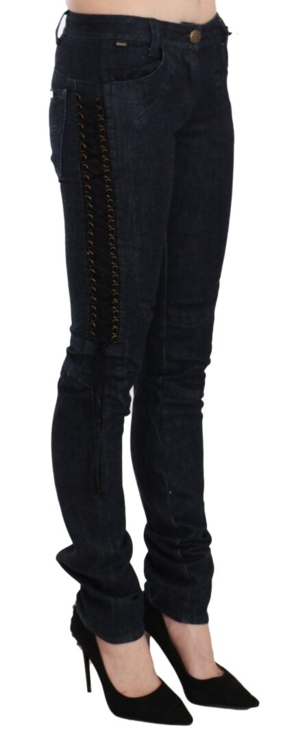 Just Cavalli - Elegant Low Waist Skinny Trousers