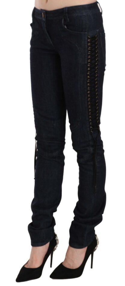 Just Cavalli - Elegant Low Waist Skinny Trousers