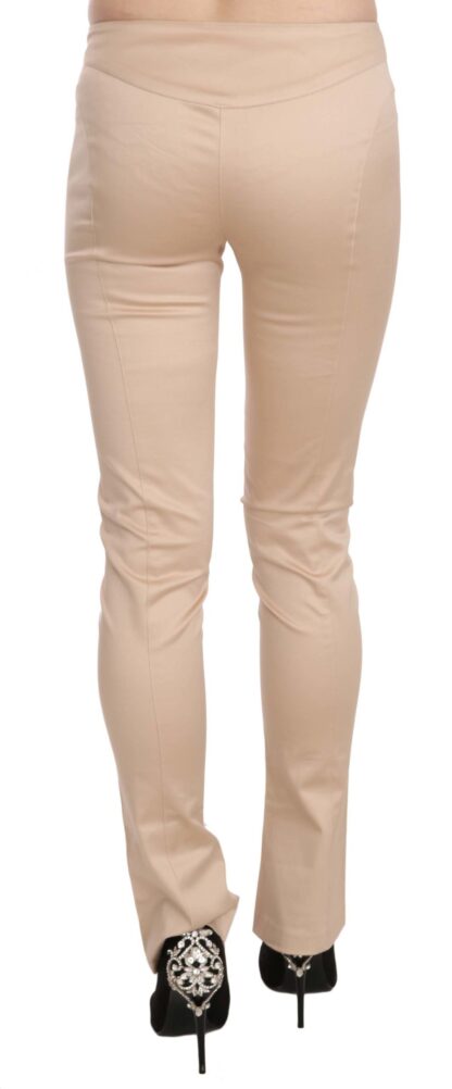 Just Cavalli - Elegant Cream Low Waist Skinny Trousers