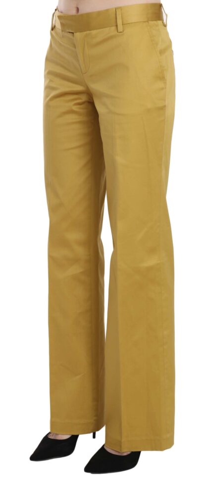 Just Cavalli - Mustard Mid Waist Tailored Cotton Pants