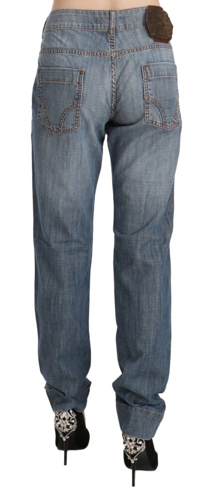 Just Cavalli - Chic Blue Washed Slim Fit Denim Jeans