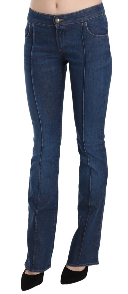 Just Cavalli - Chic Blue Washed Boot Cut Denim Pants