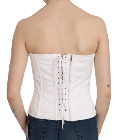 Dolce & Gabbana - Elegant White Strapless Corset Top