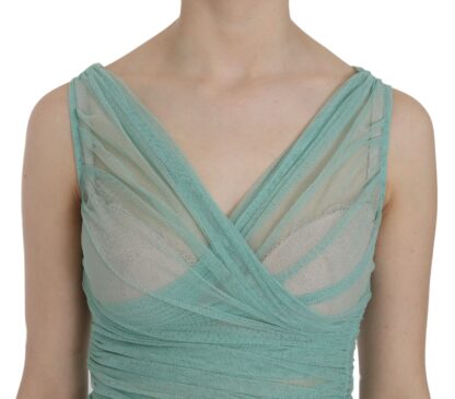 Dolce & Gabbana - Elegant Mesh V-Neck Sleeveless Blouse