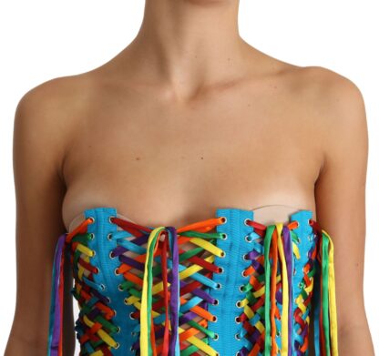 Dolce & Gabbana - Multicolor Strapless Bustier Corset Top