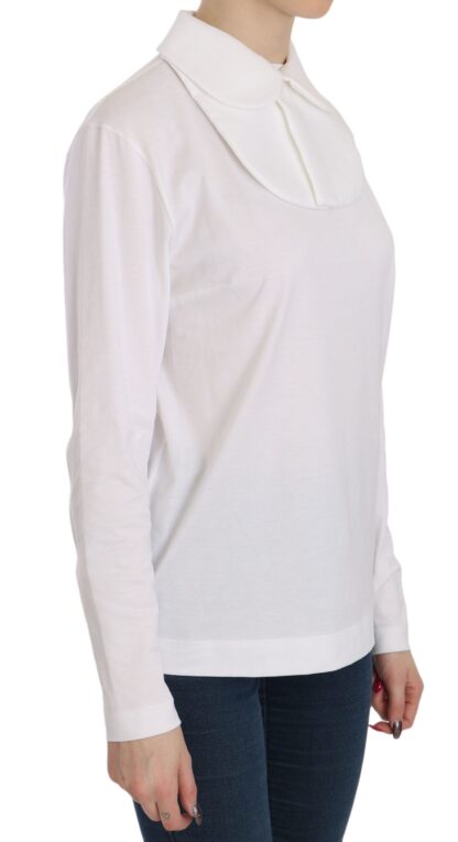 Dolce & Gabbana - Elegant White Cotton Polo Top