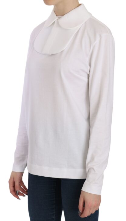 Dolce & Gabbana - Elegant White Cotton Polo Top