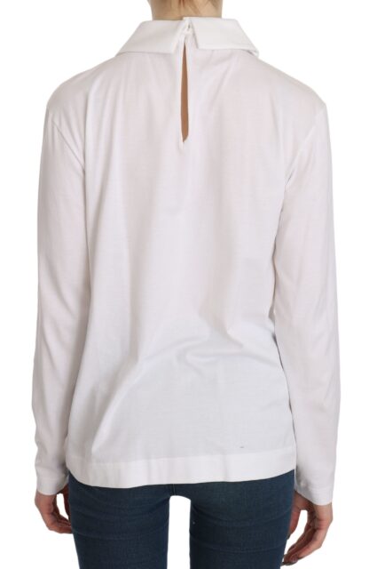 Dolce & Gabbana - Elegant White Cotton Polo Top