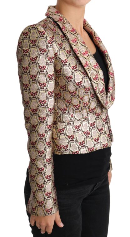 Dolce & Gabbana - Glittering Gold Floral Sequined Blazer Jacket