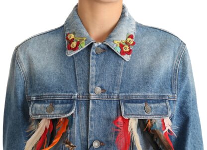 Dolce & Gabbana - Floral Embroidered Denim Elegance Jacket