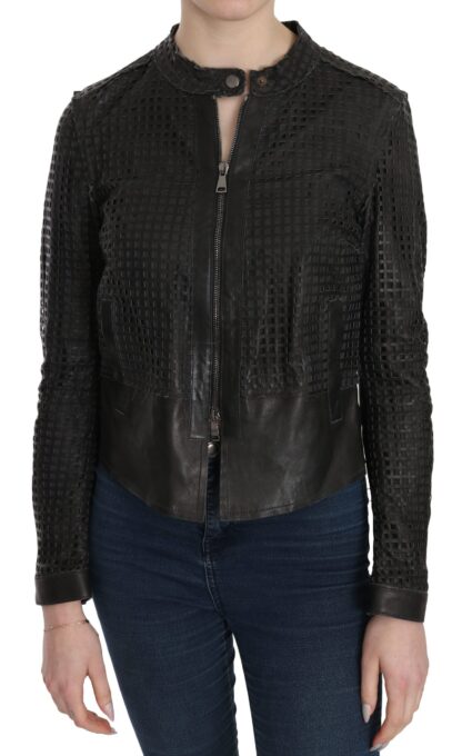 Dolce & Gabbana - Elegant Black Leather Biker Jacket