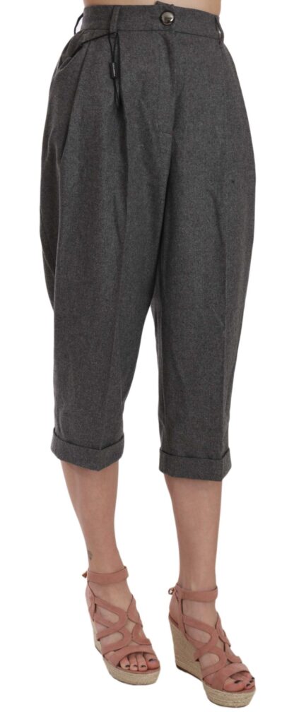 Dolce & Gabbana - Elegant Gray Wool-Cashmere Pleated Trousers