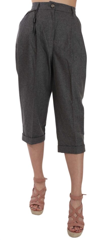 Dolce & Gabbana - Elegant Gray Wool-Cashmere Pleated Trousers