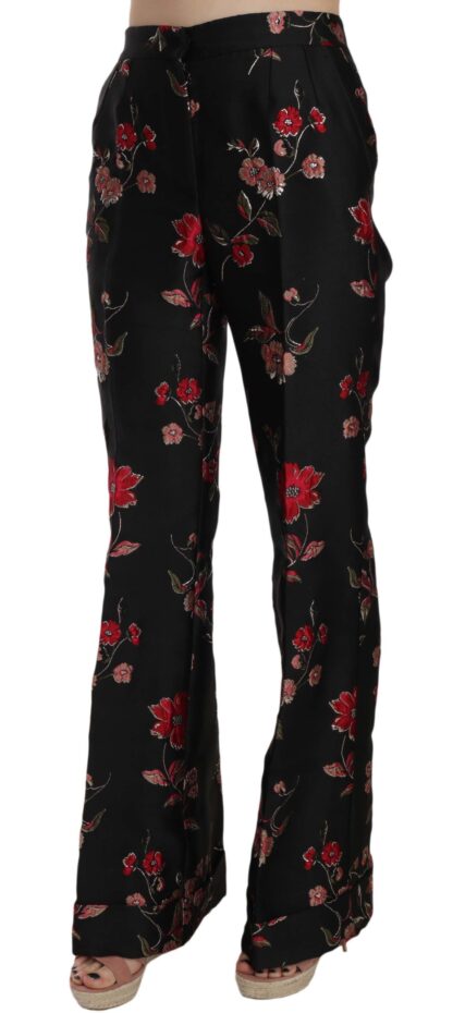 Dolce & Gabbana - Elegant Floral Print Boot Cut Trousers