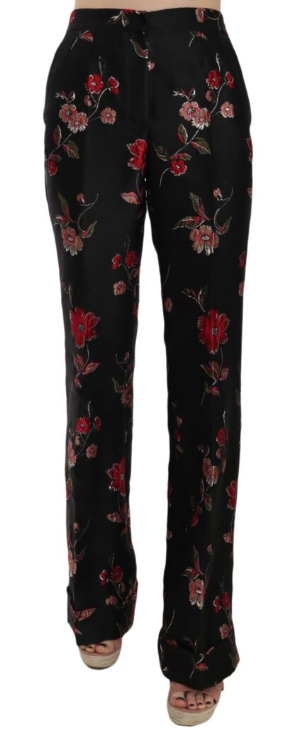 Dolce & Gabbana - Elegant Floral Print Boot Cut Trousers