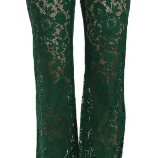 Dolce & Gabbana - Elegant Floral Print Boot Cut Trousers