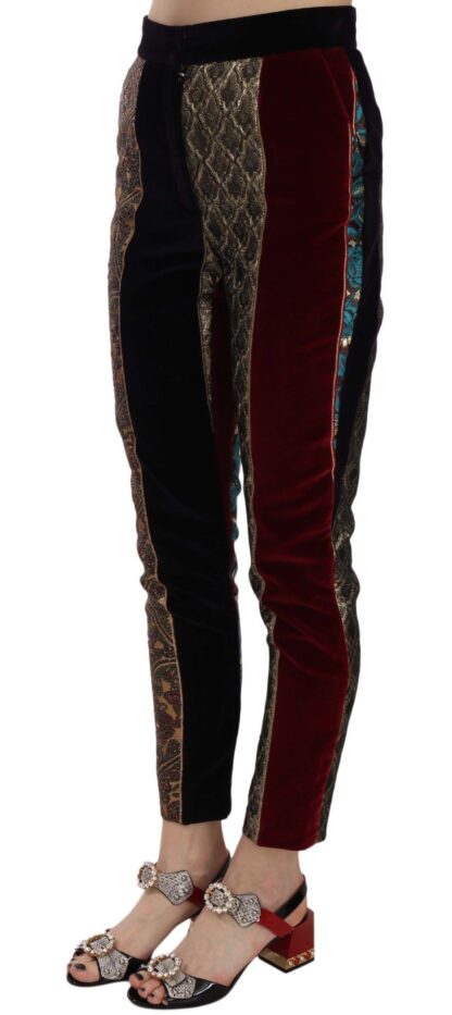 Dolce & Gabbana - Elegant Multicolor Jacquard Cropped Pants