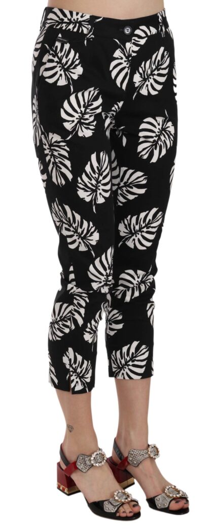 Dolce & Gabbana - Elegant Skinny Capri With Palm Print