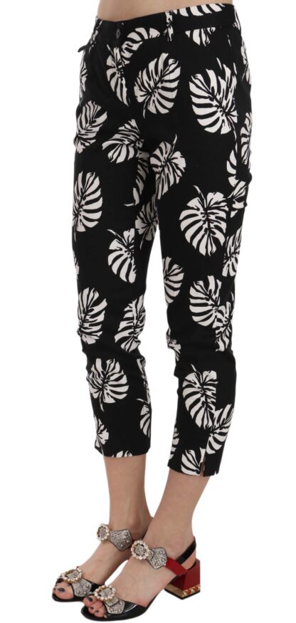 Dolce & Gabbana - Elegant Skinny Capri With Palm Print