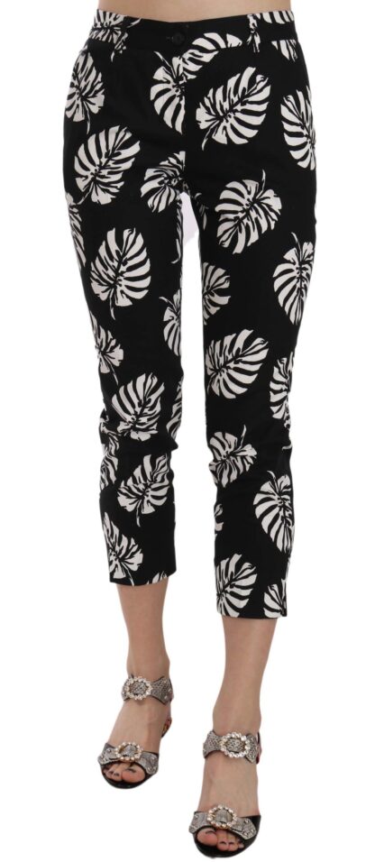 Dolce & Gabbana - Elegant Skinny Capri With Palm Print