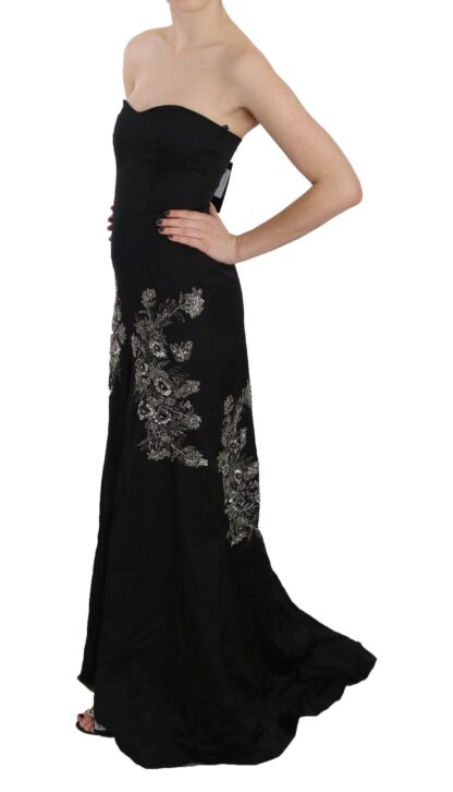 John Richmond - Enchanting Black Maxi Flare Dress