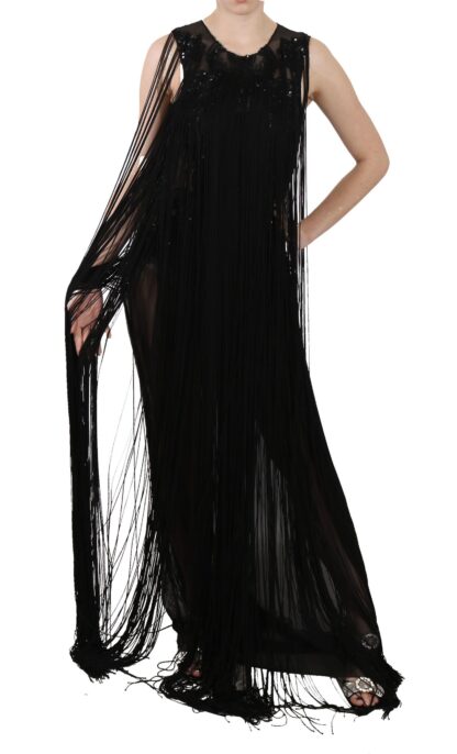 John Richmond - Sheer Sequined Maxi Elegance Dress