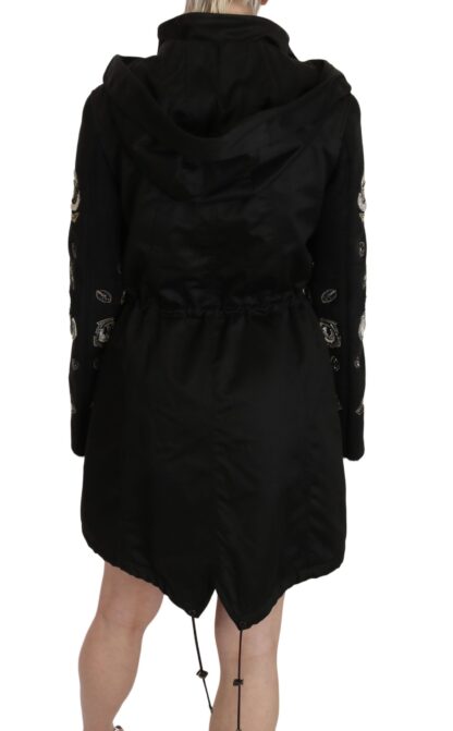 John Richmond - Elegant Black Beaded Parka Jacket for Women