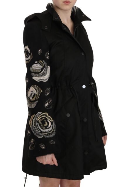 John Richmond - Elegant Black Beaded Parka Jacket for Women