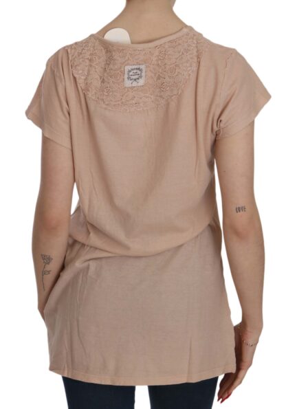 PINK MEMORIES - Elegant Cream Lace Round Neck Blouse