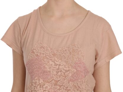 PINK MEMORIES - Elegant Cream Lace Round Neck Blouse