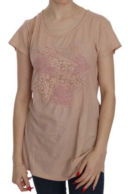 PINK MEMORIES - Elegant Cream Lace Round Neck Blouse