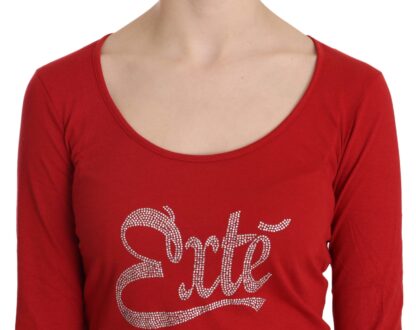 Exte - Ravishing Red Crystal Embellished Blouse