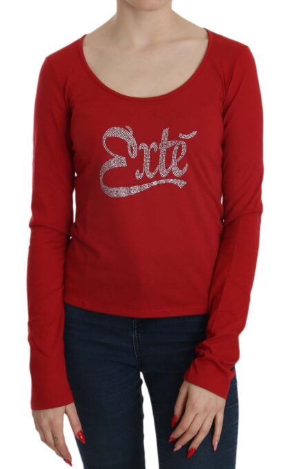 Exte - Ravishing Red Crystal Embellished Blouse