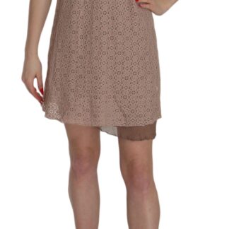 PINK MEMORIES - Elegant Beige Lace Spaghetti Strap Mini Dress