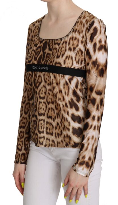 Roberto Cavalli - Elegant Leopard Long Sleeve Top