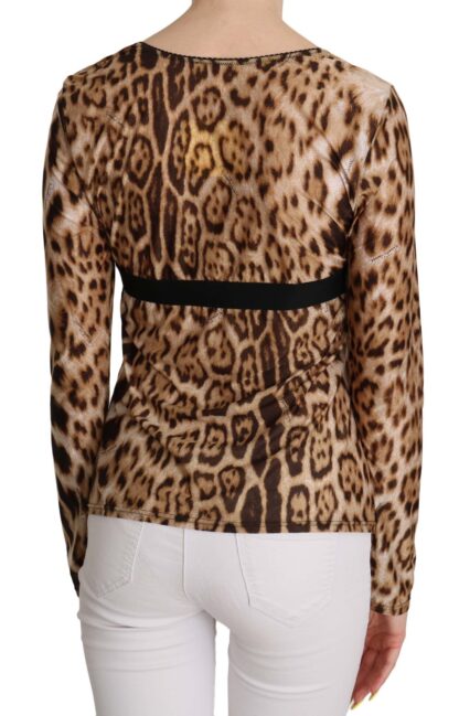 Roberto Cavalli - Elegant Leopard Long Sleeve Top