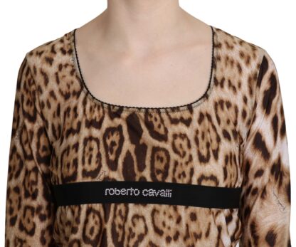 Roberto Cavalli - Elegant Leopard Long Sleeve Top