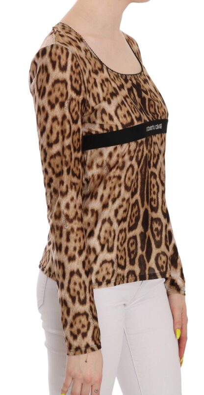 Roberto Cavalli - Elegant Leopard Long Sleeve Top