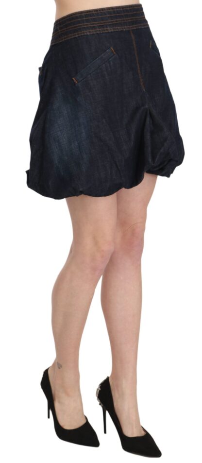 Exte - Chic Dark Blue A-Line Mini Skirt