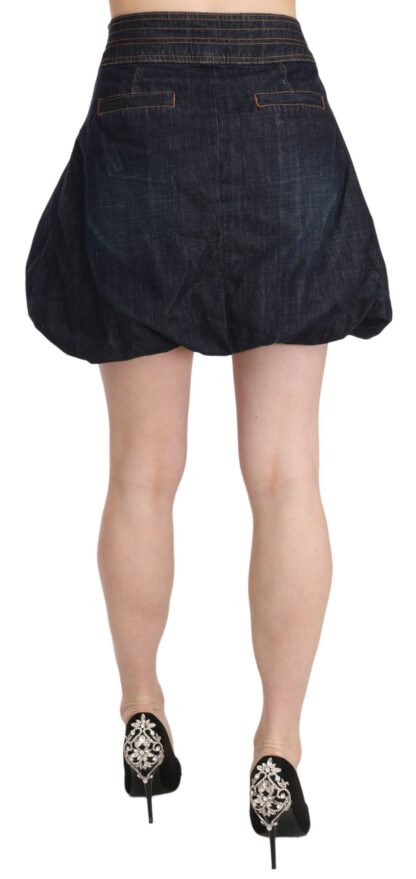 Exte - Chic Dark Blue A-Line Mini Skirt