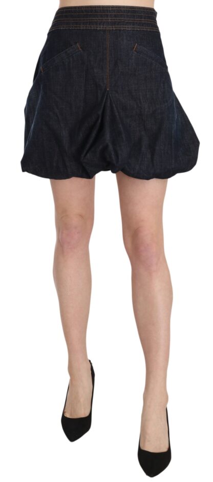 Exte - Chic Dark Blue A-Line Mini Skirt