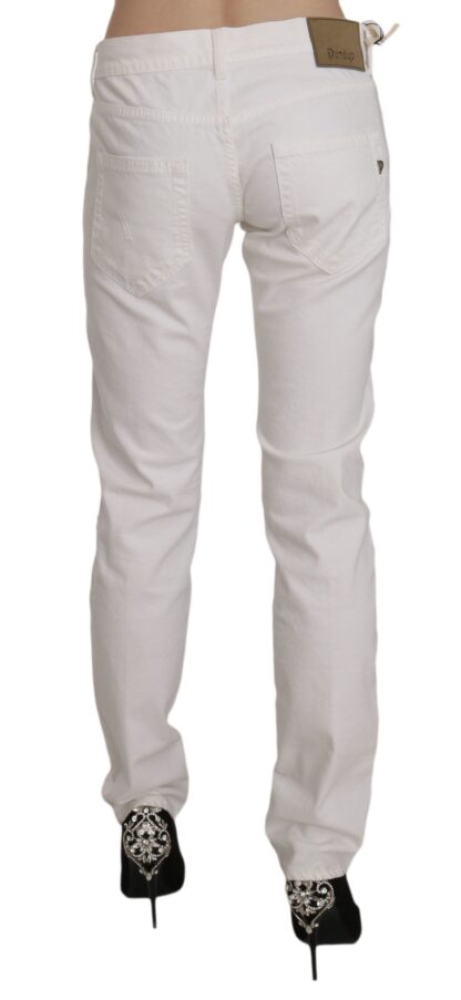 Dondup - Chic White Skinny Cotton Blend Pants